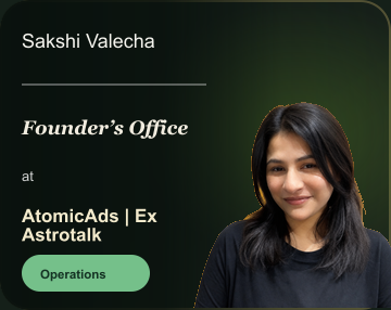 Sakshi Valecha showcase card